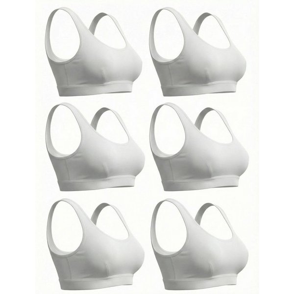 Pompadour Bustier Basic (SPARPACK, 6er-Pack) ohne Bügel, mit leichter Unterstützung für jeden Tag im 6er Pack