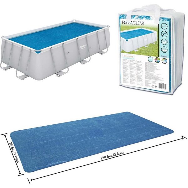 Bestway Pool-Abdeckplane Bestway 58240 - PE-Solarabdeckplane 380 x 180 cm, blau, eckig