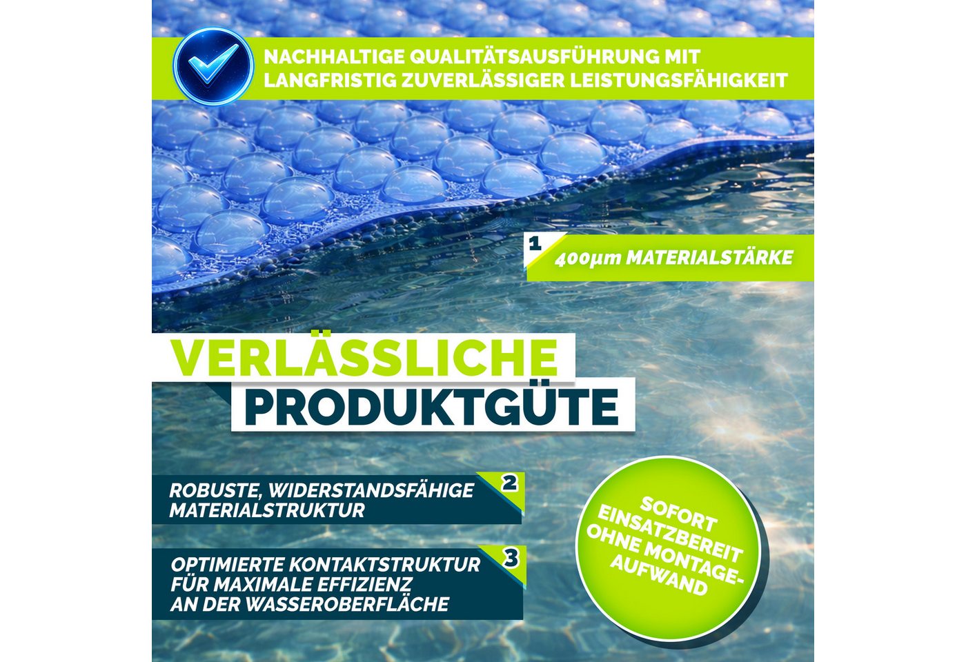 tillvex Pool-Abdeckplane tillvex Solar-Poolfolie 400µ (Packung) – Bild 4 von 5