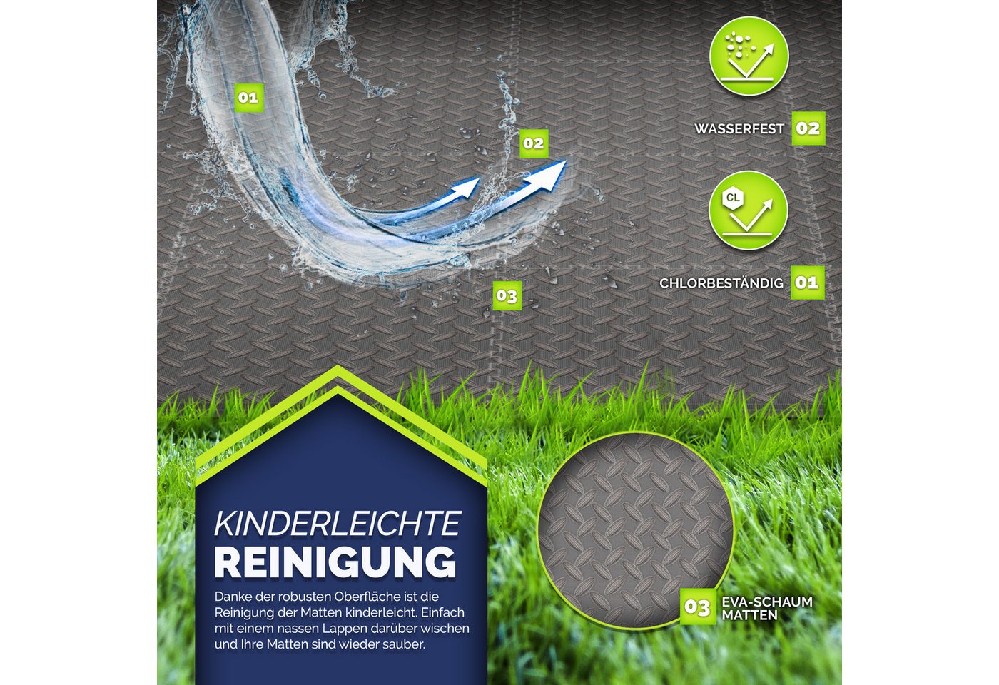 tillvex Pool-Bodenschutzfliese tillvex® Pool Bodenschutzmatte, Unterlegmatte für Pool & Planschbecke, Pool Bodenschutzmatte, Unterlegmatte für Pool & Planschbec – Bild 4 von 5
