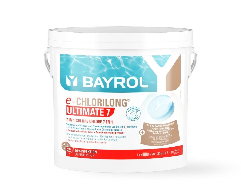 Bayrol Poolpflege BAYROL e-Chlorilong® ULTIMATE 7-300g Chlortabletten +7Funktionen 4,8kg – Bild 2 von 5