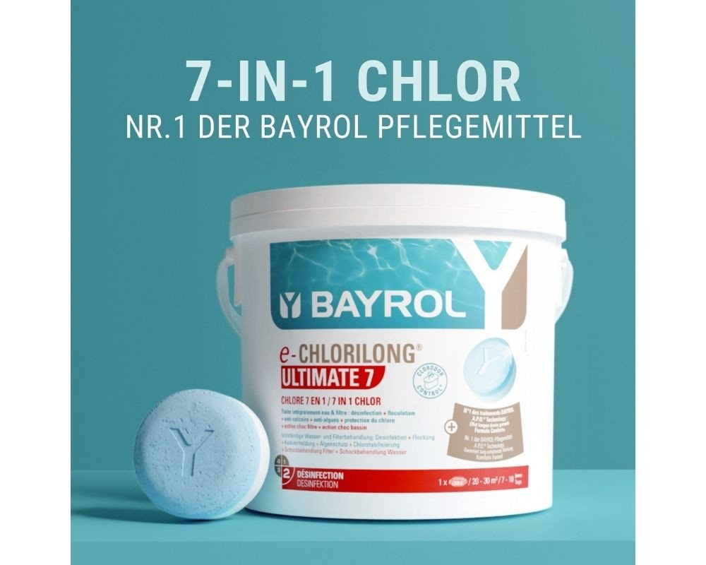 Bayrol Poolpflege BAYROL e-Chlorilong® ULTIMATE 7-300g Chlortabletten +7Funktionen 4,8kg – Bild 3 von 5