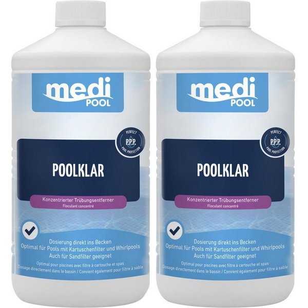 mediPOOL Poolpflege mediPOOL PoolKlar 2x 1L, (Spar-Set)