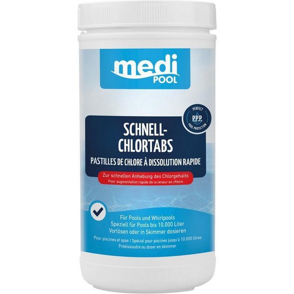 mediPOOL Poolpflege mediPOOL Schnell-ChlorTabs 1 kg, (Spar-Set)