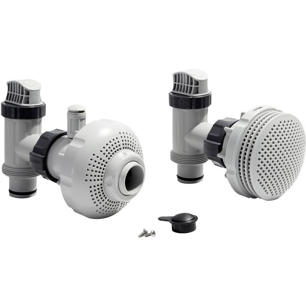 Intex Poolschlauch Intex Anschluss-Set Ø 38 mm 7,3 bis 9,2m³/h grau