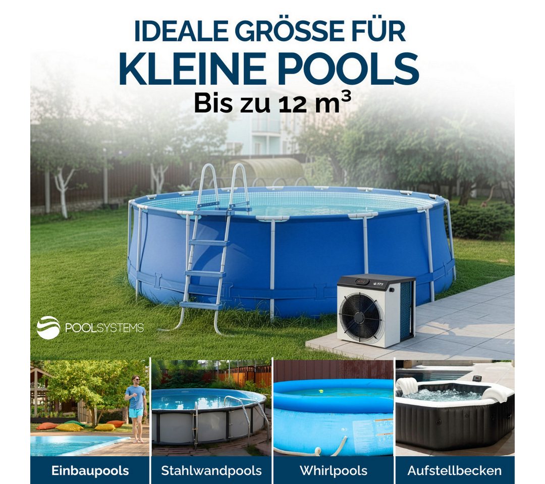 POOLSYSTEMS Pool-Wärmepumpe XPS-35 3,5 kW, 3.500 Watt bei nur 590 Watt Stromaufnahme – Bild 5 von 5