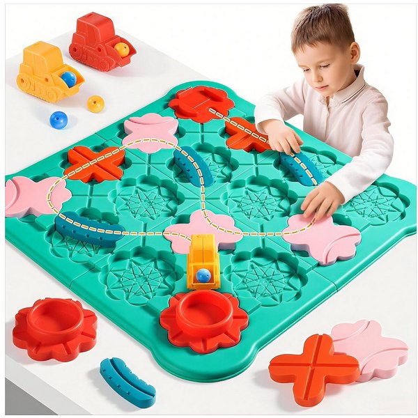 POPOLIC Lernspielzeug Logischer StraßEnbauer Kinderspielzeug, Brettspiele Spielzeug (1-St., Musikalisches Pilzhaus Brettspiel Spiele ab 3 4 5 Jahren), Smart Gam