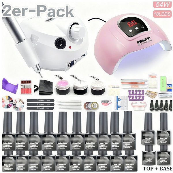 POPOLIC Nagellack-Set DIY Nail-Art-Set, 8ml 10/20-Farben Nagellack-Set, 2-tlg., Kontakt-Maniküre-Werkzeuge für Anfänger/Profi-Maniküre(20-Farben)