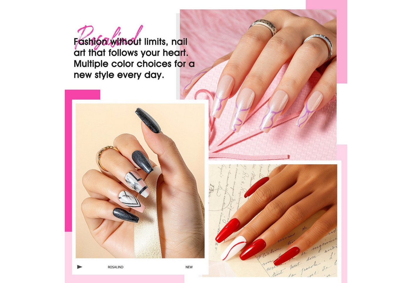 POPOLIC Nagellack-Set UV Nagellack Set, 24 Stück Gel Nagellack mit Unterlack, 1-tlg., Gellack Shellac Nagellack UV Gel Set für Nagel Design – Bild 3 von 5