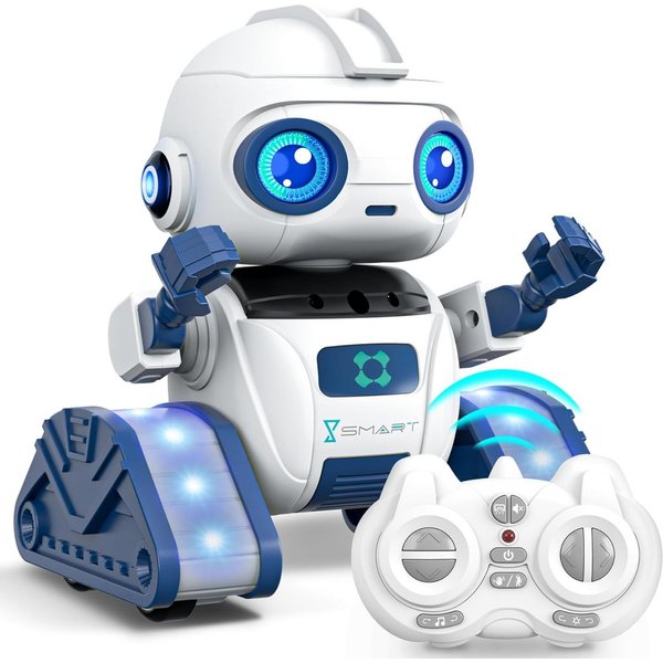 POPOLIC RC-Roboter Roboter Kinder Spielzeug, wiederaufladbar und projizierbar (RC-Spielzeug mit Gestensensor, 1-tlg., RC-Roboter mit LED-Augen und Musik), für a