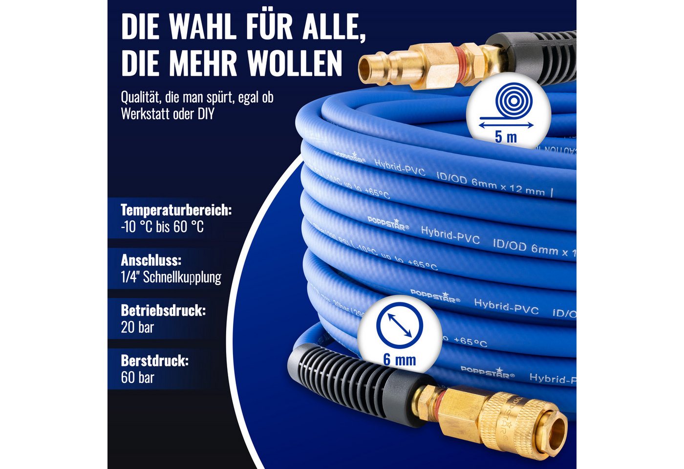 Poppstar Druckluftschlauch – Bild 2 von 5