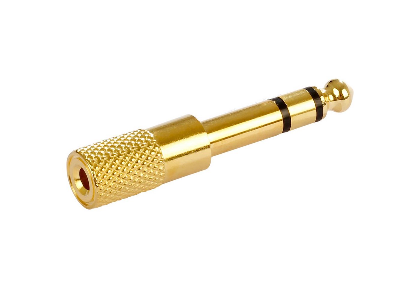 Poppstar Klinkenkupplung Audio-Adapter 6,35-mm-Klinke zu 3,5-mm-Klinke, Audio Adapter Kupplung zum Koppeln von Klinkenkabel / Stereo Aux Kabel – Bild 3 von 3