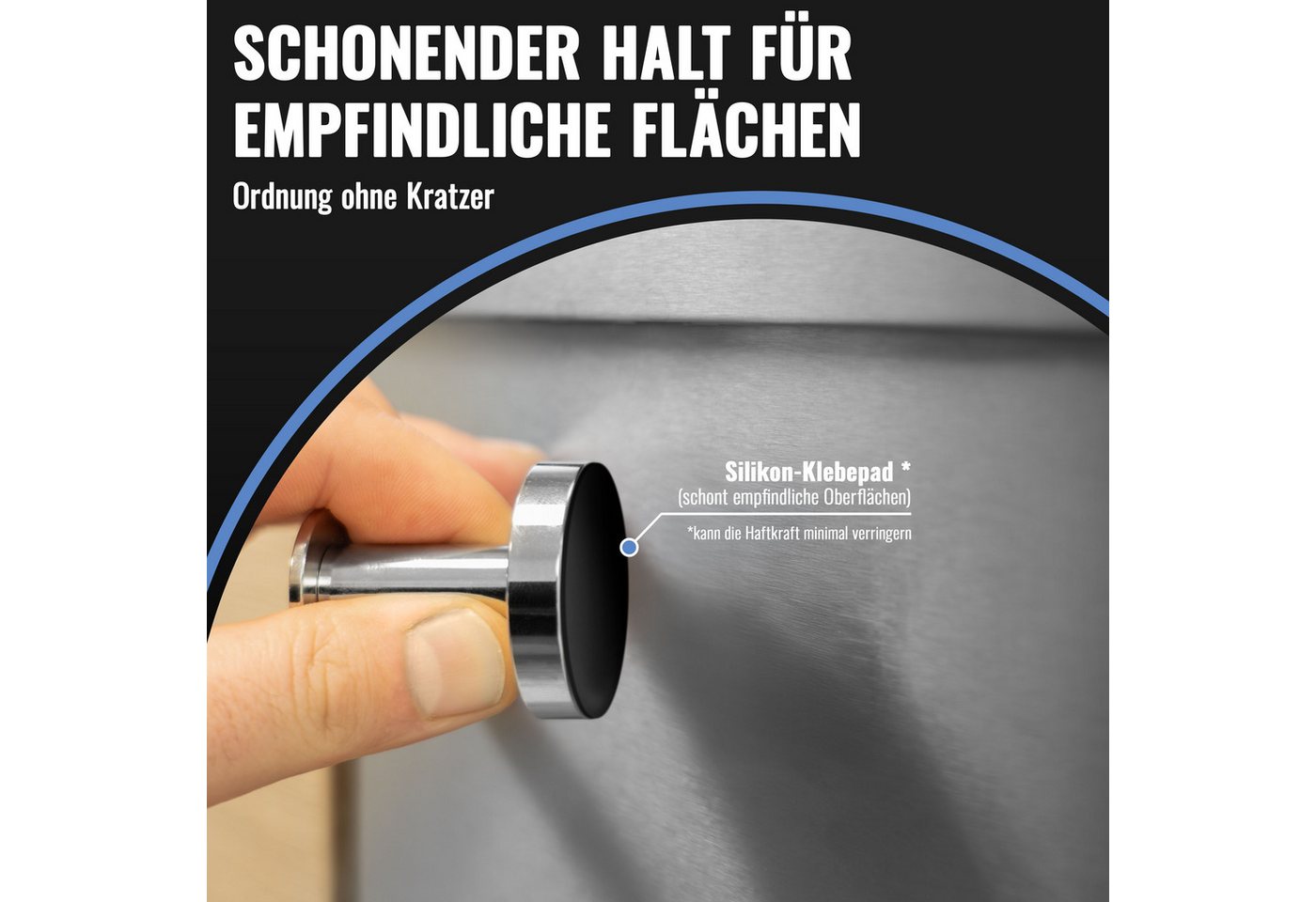 Poppstar Magnethalter (4-St), Haftkraft: 45 kg, Länge: 40mm, Durchmesser Basis: 36mm – Bild 3 von 5
