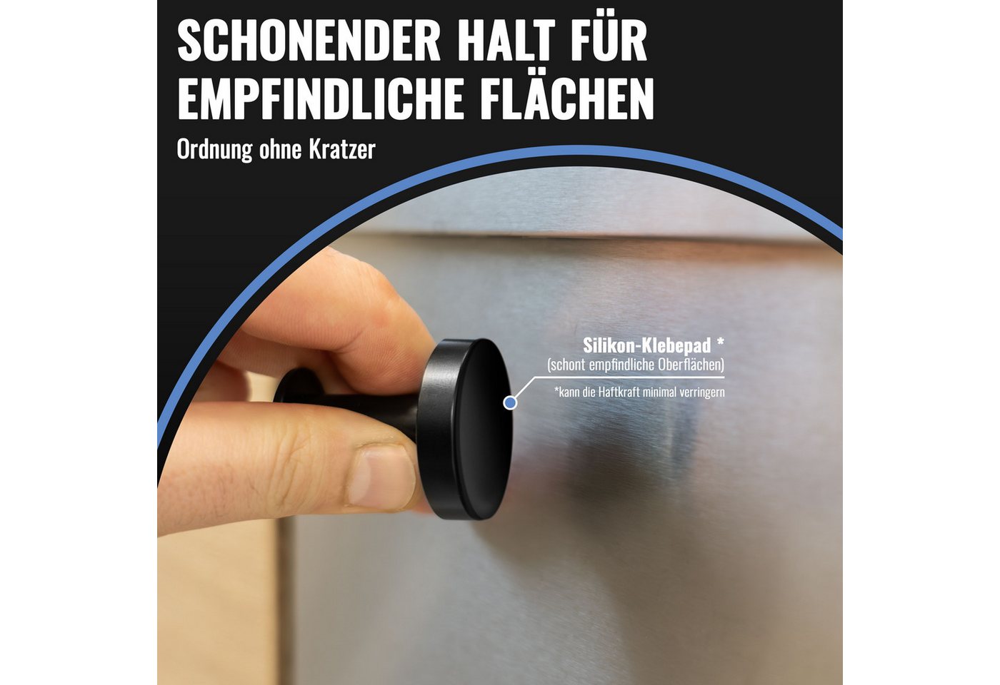 Poppstar Magnethalter (4-St), 45kg Haftkraft, Länge 40mm, Durchmesser Basis 36mm – Bild 3 von 5
