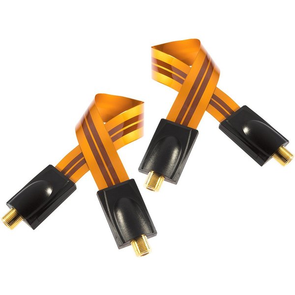 Poppstar SAT Fensterdurchführung ultra-flach 0,2mm SAT-Kabel, (28 cm), Kupplung (F-Stecker), vergoldete Kontakte