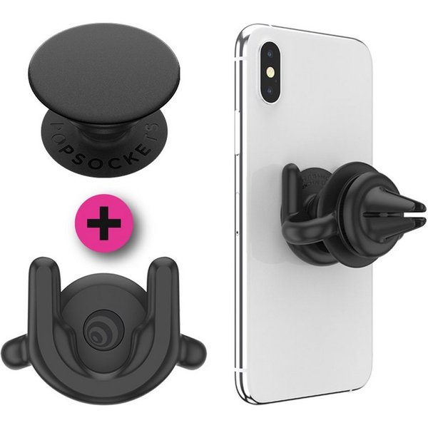 Popsockets Popsockets PopPack PopMount 2 Car Vent + PopGrip Schwarz