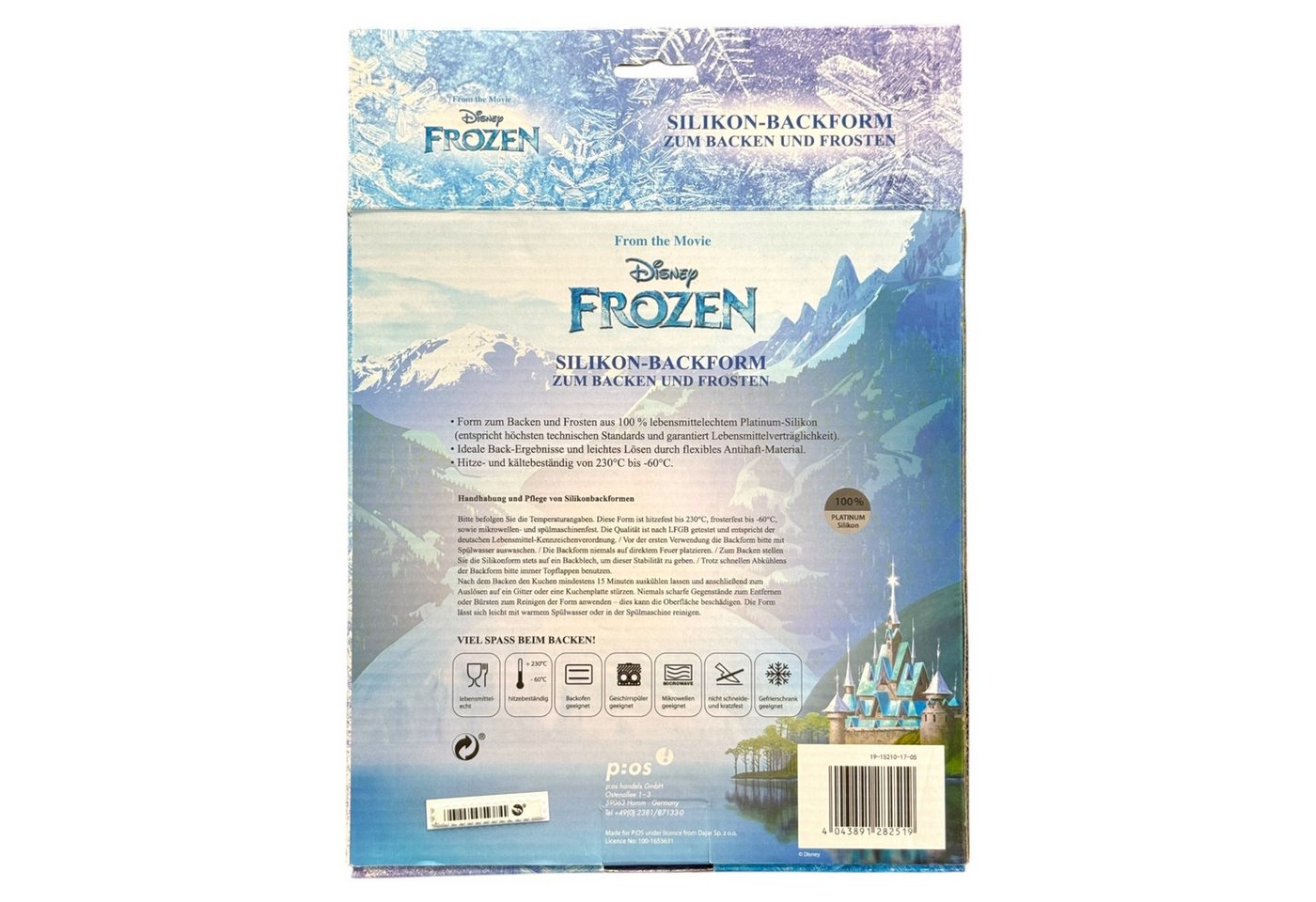 POS Backform Disney FROZEN Eiskönigen ELSA Silikon-Backform Backen + Frosten 24 cm, (1-tlg) – Bild 4 von 4