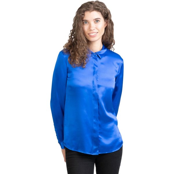 Posh Gear Seidenbluse Camicia da Donna Bluse aus Seide blickdichte Seide
