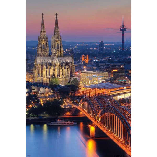 Poster Deutsche Städte - Poster - Kölner Dom - Nacht