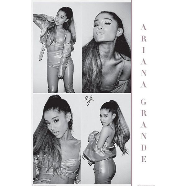 Poster Grande, Ariana - Poster - Black & White