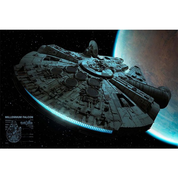 Star Wars Poster Star Wars Poster Millennium Falcon 91,5 x 61 cm