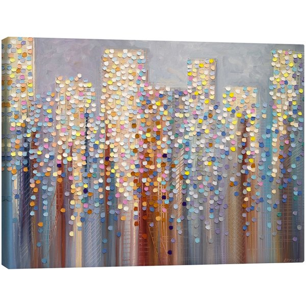 Posterlounge Wandbild Abendleuchten über der Stadt, Ekaterina Ermilkina, erhältlich als Poster, Leinwandbild, Wandsticker oder Acrylglasbild