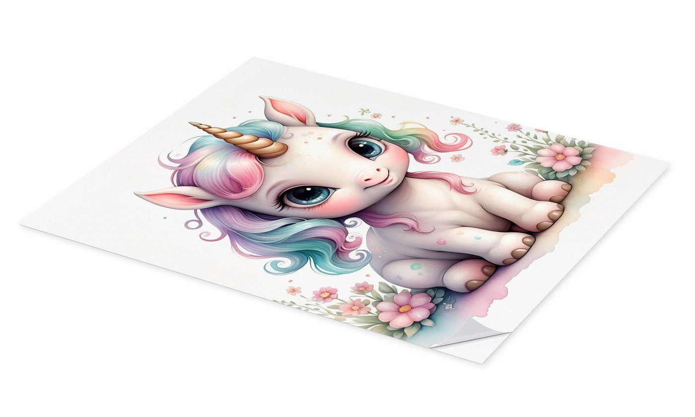 Posterlounge Wandbild Baby-Einhorn, nobelart, erhältlich als Poster, Leinwandbild, Wandsticker oder Acrylglasbild – Bild 2 von 5