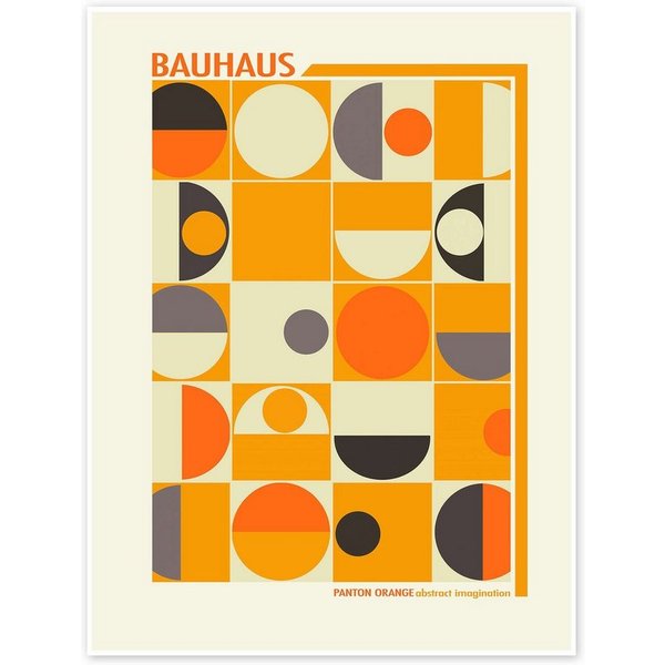 Posterlounge Wandbild Bauhaus - Panton Orange, Mandy Reinmuth, erhältlich als Poster, Leinwandbild, Wandsticker oder Acrylglasbild