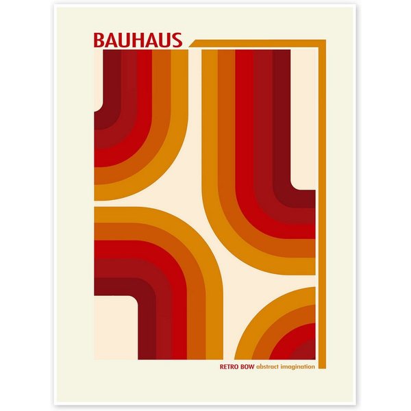 Posterlounge Wandbild Bauhaus - Retro Bow, Mandy Reinmuth, erhältlich als Poster, Leinwandbild, Wandsticker oder Acrylglasbild