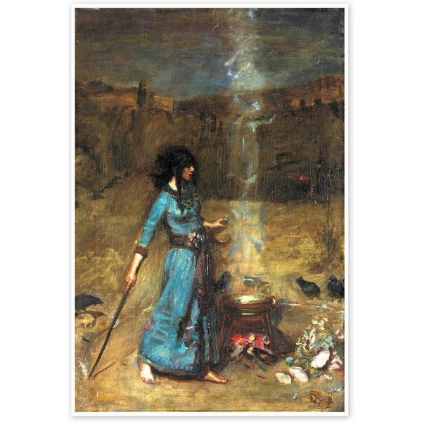 Posterlounge Wandbild Der magische Zirkel, John William Waterhouse, erhältlich als Poster, Leinwandbild, Wandsticker oder Acrylglasbild