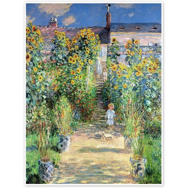 Posterlounge Wandbild Garten in Vétheuil, Claude Monet, erhältlich als Poster, Leinwandbild, Wandsticker oder Acrylglasbild