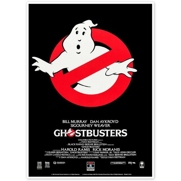Posterlounge Wandbild Ghostbusters - Die Geisterjäger, Vintage Entertainment Collection, erhältlich als Poster, Leinwandbild, Wandsticker oder Acrylglasbild