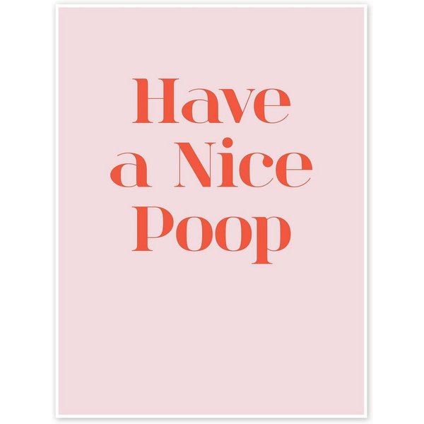 Posterlounge Wandbild Have a Nice Poop, Funny Quotes and Inspiration, erhältlich als Poster, Leinwandbild, Wandsticker oder Acrylglasbild