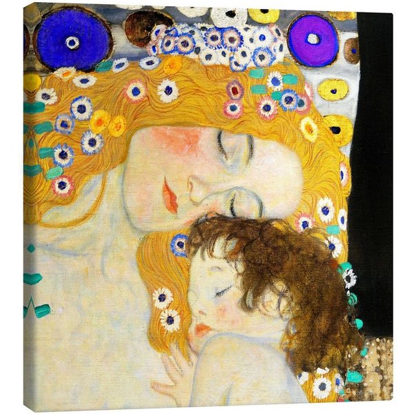 Posterlounge Wandbild Mutter und Kind (Detail), Gustav Klimt, erhältlich als Poster, Leinwandbild, Wandsticker oder Acrylglasbild