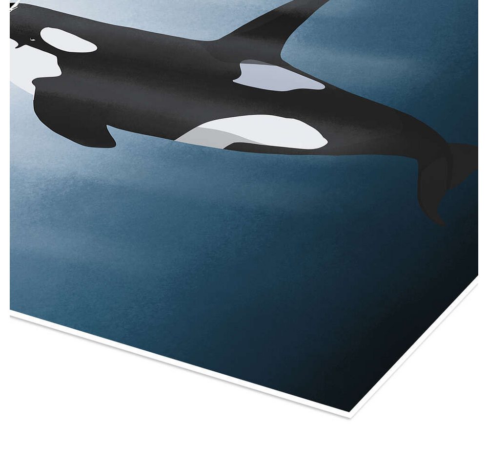 Posterlounge Wandbild Orca Love, bykammille, erhältlich als Poster, Leinwandbild, Wandsticker oder Acrylglasbild – Bild 3 von 5