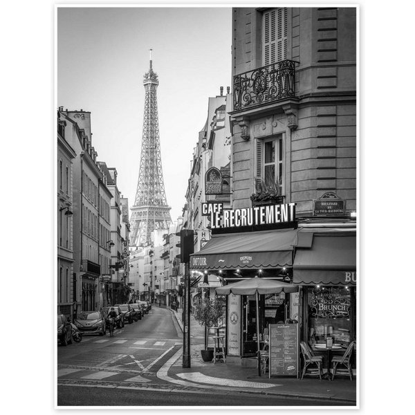Posterlounge Wandbild Paris monochrom, Jan Christopher Becke, erhältlich als Poster, Leinwandbild, Wandsticker oder Acrylglasbild