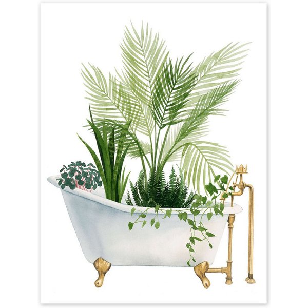 Posterlounge Wandbild Plant Bath I, Grace Popp, erhältlich als Poster, Leinwandbild, Wandsticker oder Acrylglasbild
