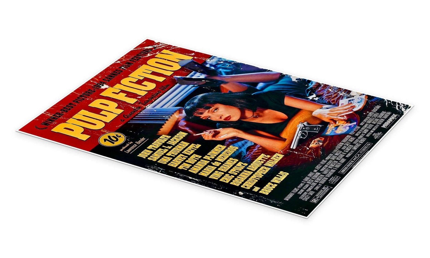 Posterlounge Wandbild Pulp Fiction (englisch), Vintage Entertainment Collection, erhältlich als Poster, Leinwandbild, Wandsticker oder Acrylglasbild – Bild 2 von 5