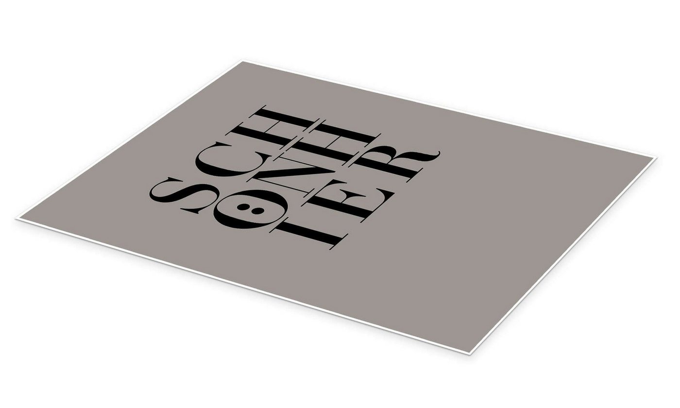 Posterlounge Wandbild Schön Hier I, Typobox, erhältlich als Poster, Leinwandbild, Wandsticker oder Acrylglasbild – Bild 2 von 5