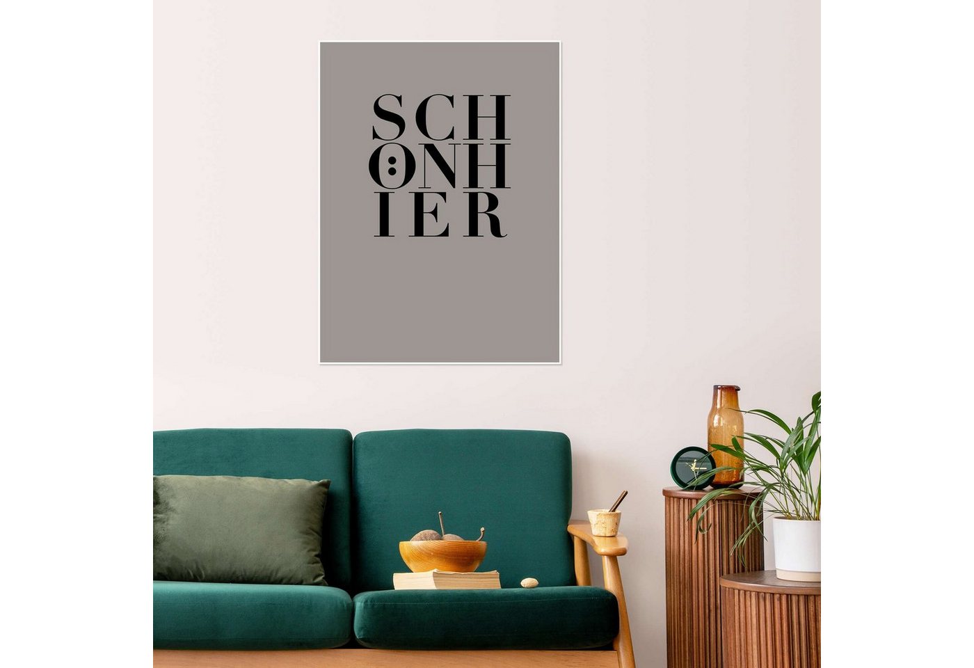 Posterlounge Wandbild Schön Hier I, Typobox, erhältlich als Poster, Leinwandbild, Wandsticker oder Acrylglasbild – Bild 4 von 5
