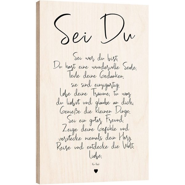 Posterlounge Wandbild Sei Du - ein Gedicht, Ohkimiko, erhältlich als Poster, Leinwandbild, Wandsticker oder Acrylglasbild
