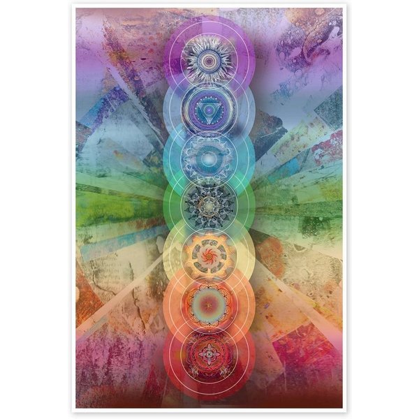 Posterlounge Wandbild Sieben Chakren, Brenda Erickson, erhältlich als Poster, Leinwandbild, Wandsticker oder Acrylglasbild