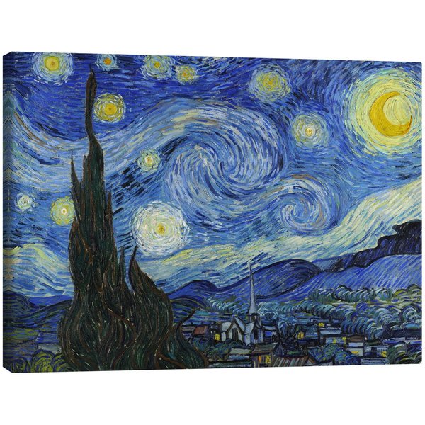Posterlounge Wandbild Sternennacht, Vincent van Gogh, erhältlich als Poster, Leinwandbild, Wandsticker oder Acrylglasbild