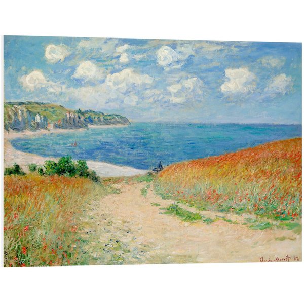 Posterlounge Wandbild Strandweg durch den Weizen bei Pourville, Claude Monet, erhältlich als Poster, Leinwandbild, Wandsticker oder Acrylglasbild
