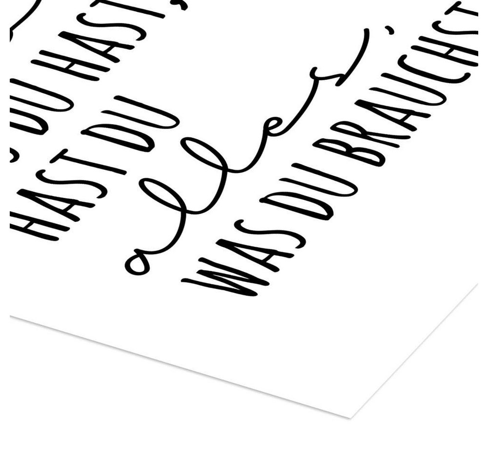 Posterlounge Wandbild Wenn du liebst, was du hast, hast du alles, was du brauchst., Heyduda, erhältlich als Poster, Leinwandbild, Wandsticker oder Acrylglasbild – Bild 3 von 5