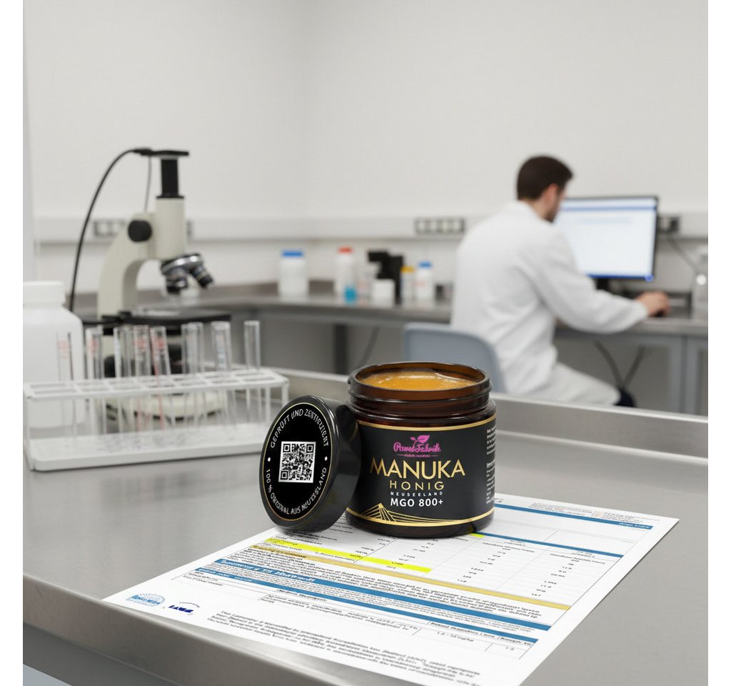 PowerFabrik Honig Manuka Honig MGO 800+, 500g, Original aus Neuseeland, im Glas, HALAL, 1 x – Bild 5 von 5