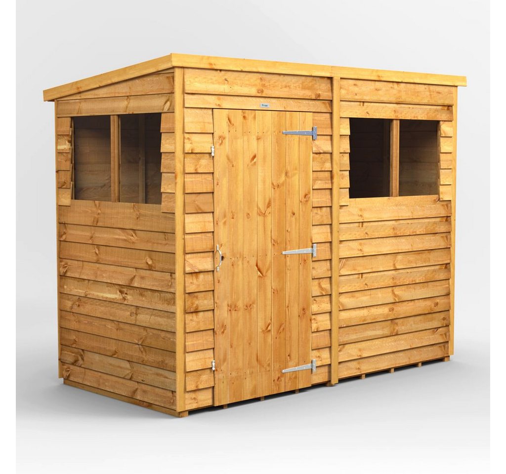 Powersheds Gartenhaus Gartenhaus mit Pultdach und Stülpschalung, Vollholz, BxT: 240x120 cm, (Polyester-verstärkte DachpaPOPe, gehärtetes Glas, hochwertiges Holz – Bild 2 von 5