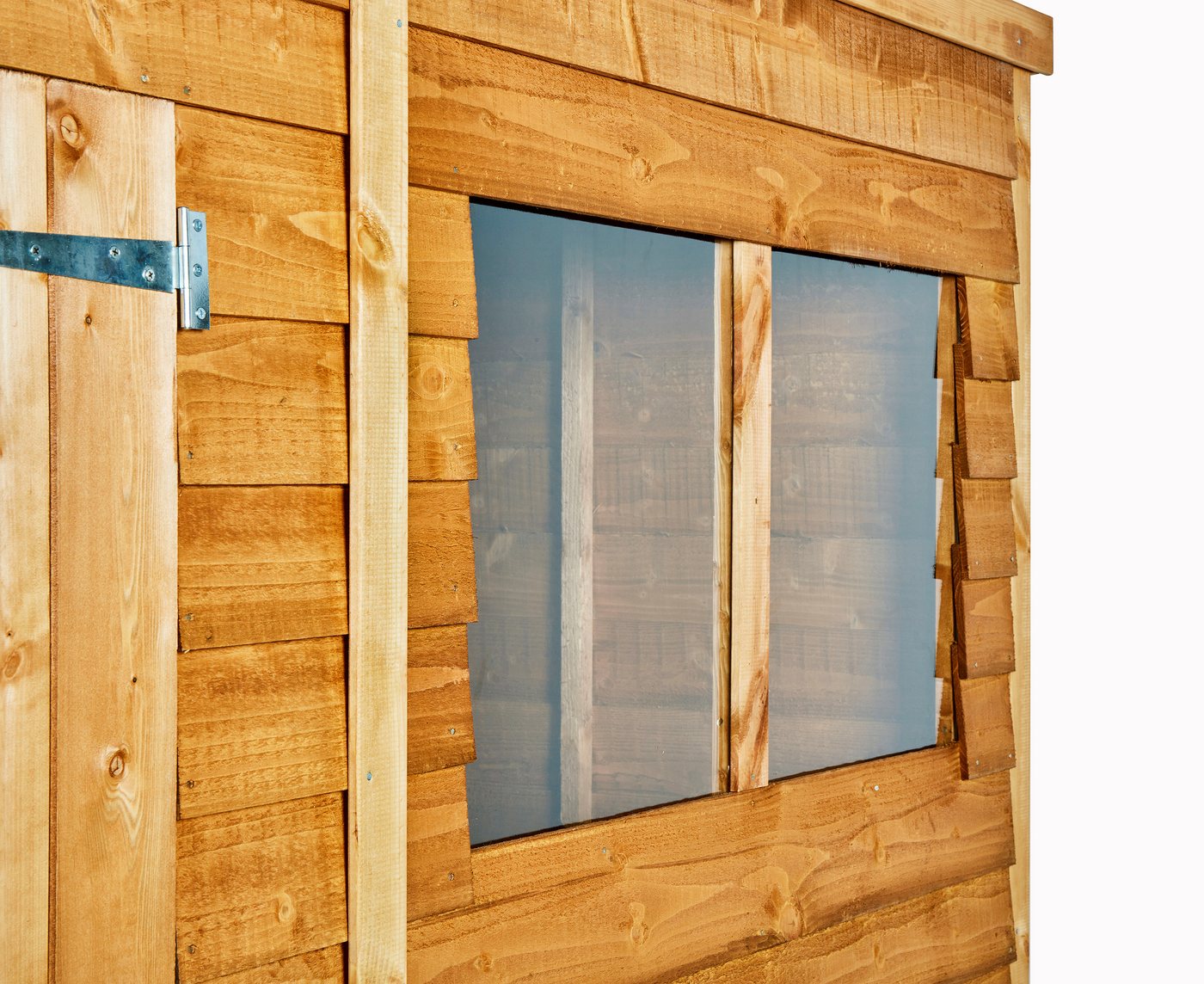 Powersheds Gartenhaus Gartenhaus mit Pultdach und Stülpschalung, Vollholz, BxT: 240x120 cm, (Polyester-verstärkte DachpaPOPe, gehärtetes Glas, hochwertiges Holz – Bild 3 von 5
