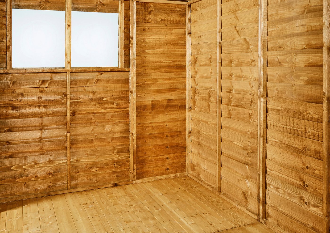 Powersheds Gartenhaus Gartenhaus mit Pultdach und Stülpschalung, Vollholz, BxT: 240x120 cm, (Polyester-verstärkte DachpaPOPe, gehärtetes Glas, hochwertiges Holz – Bild 4 von 5