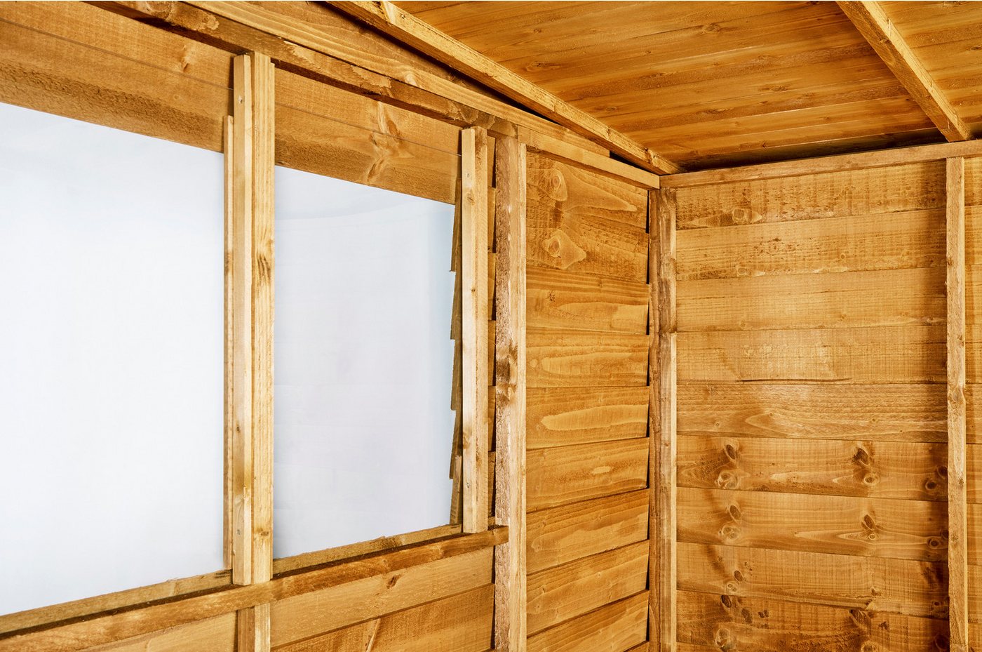 Powersheds Gartenhaus Gartenhaus mit Pultdach und Stülpschalung, Vollholz, BxT: 240x120 cm, (Polyester-verstärkte DachpaPOPe, gehärtetes Glas, hochwertiges Holz – Bild 5 von 5